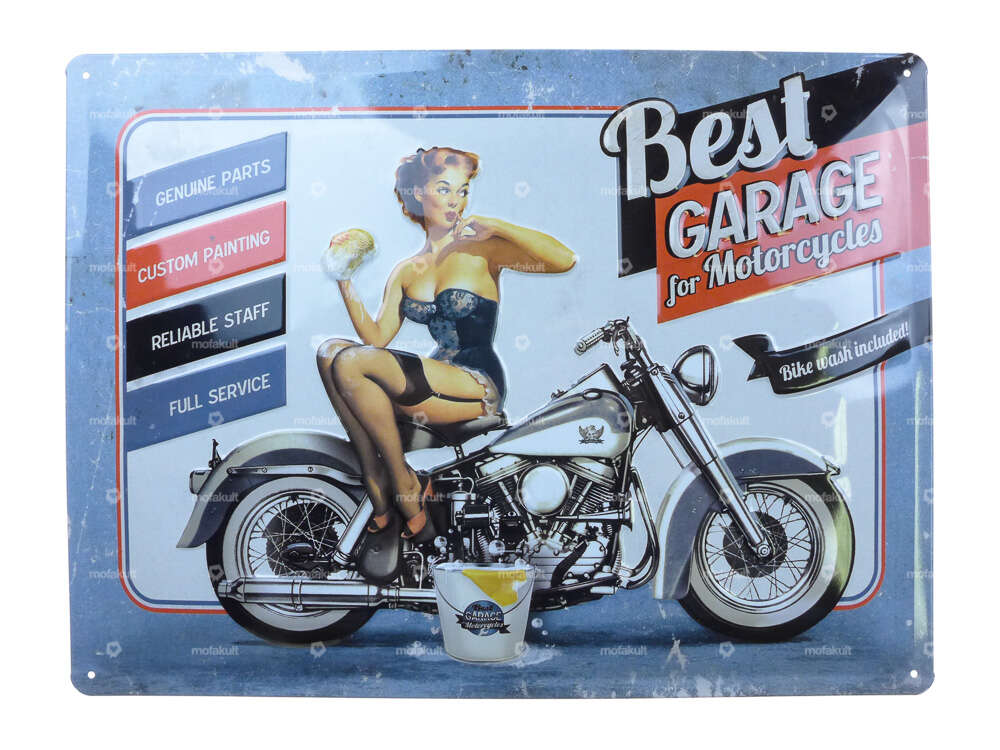 Nostalgic Art tin sign "Best Garage" 40 x 30 cm Carousel Image 1