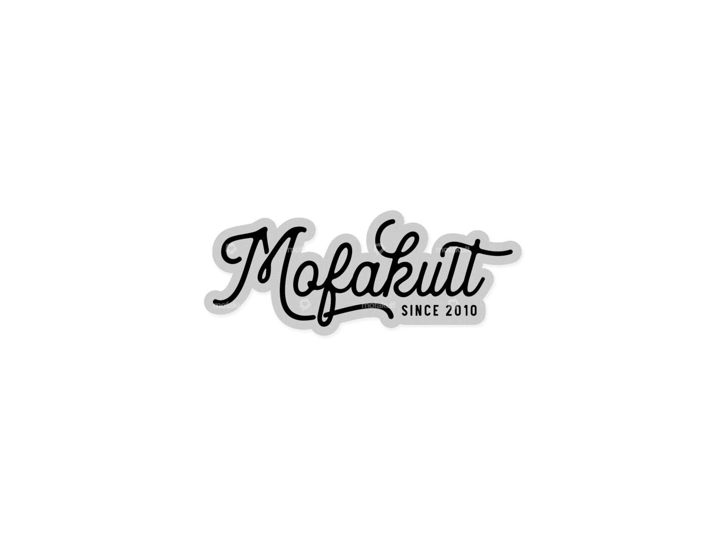 mofakult sticker 85 x 35 mm chrome Carousel Image 1
