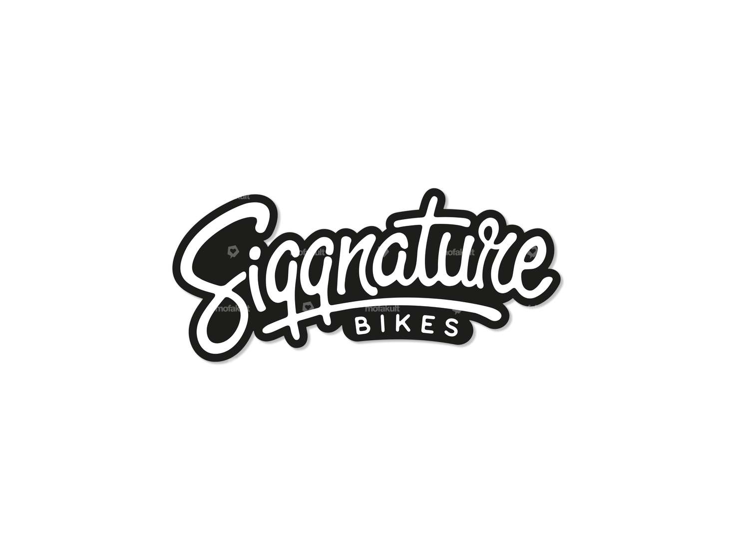 Siggnature sticker "Siggnature Bikes" 70 x 30 mm black Carousel Image 1