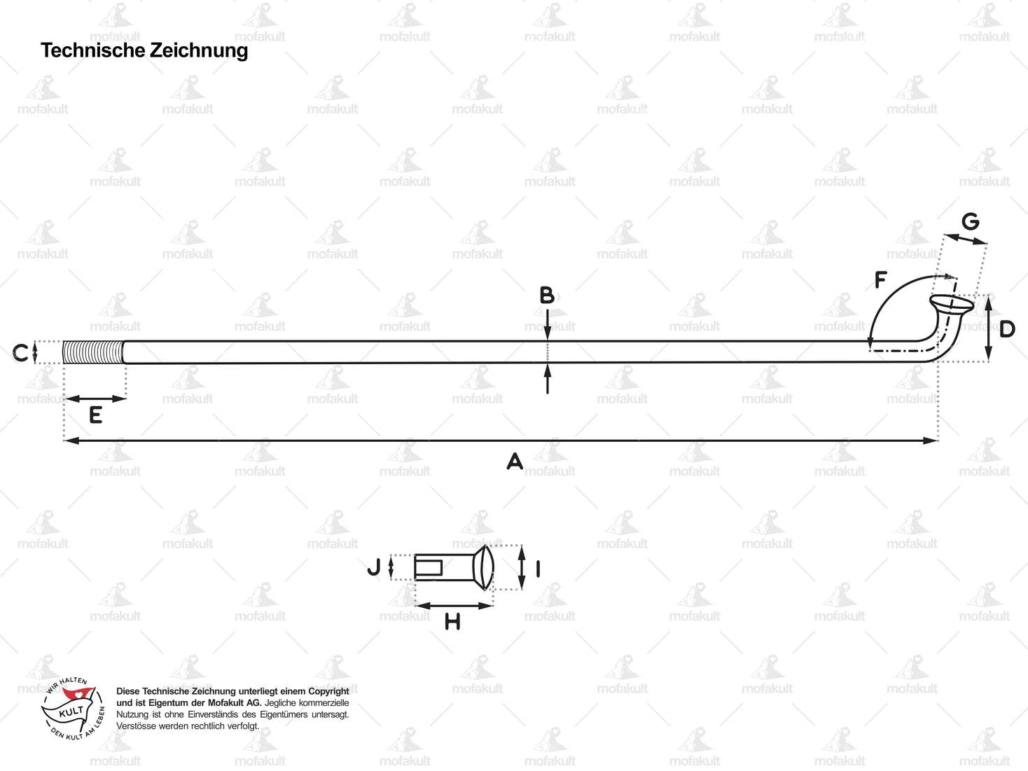 WWS spoke single Ø 2.9 x 198,215,220,227,255,260 mm (incl. nipple) Carousel Image 2