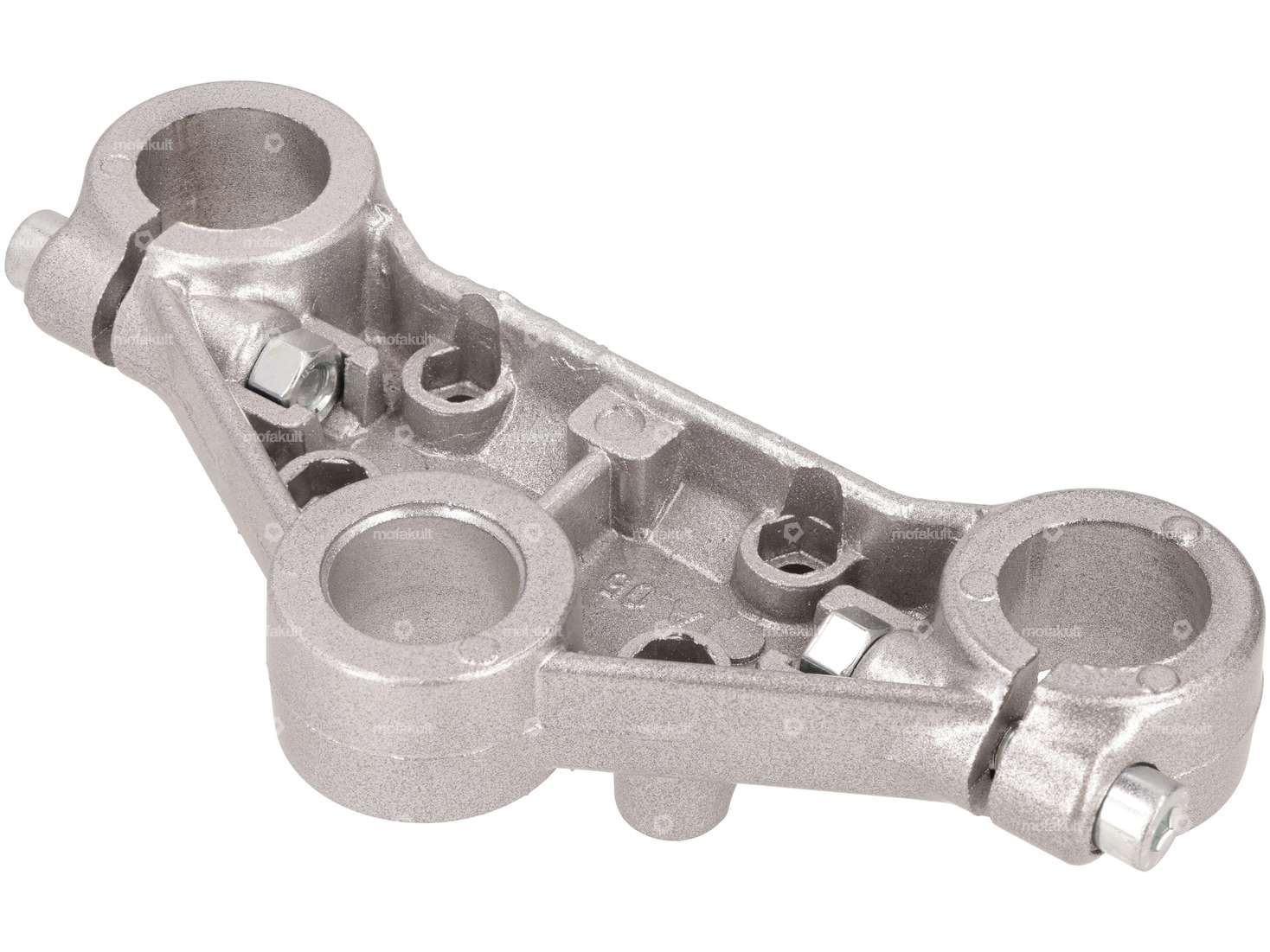 EBR upper triple tree aluminum (Ø 28 mm spars) silver Carousel Image 2