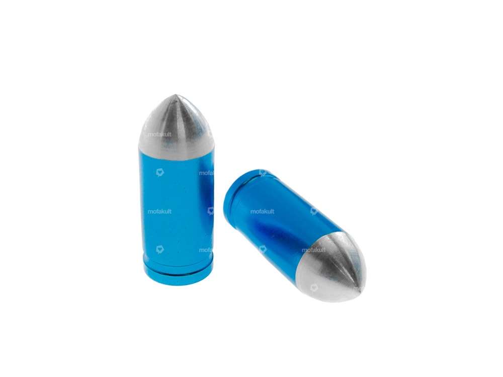 Valve caps cartridge aluminum blue / silver Carousel Image 3