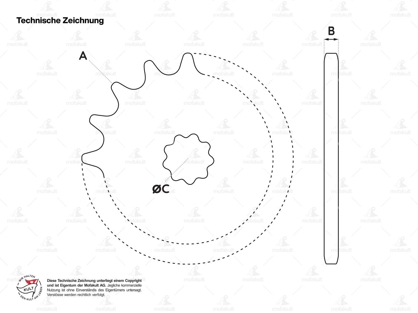 GPO sprocket 11 teeth (wide) | Puch Carousel Image 2