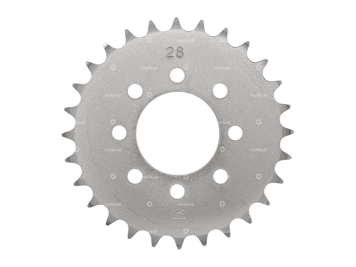 GPO sprocket 28 teeth (8 hole) galvanized | Tomos Carousel Image 1