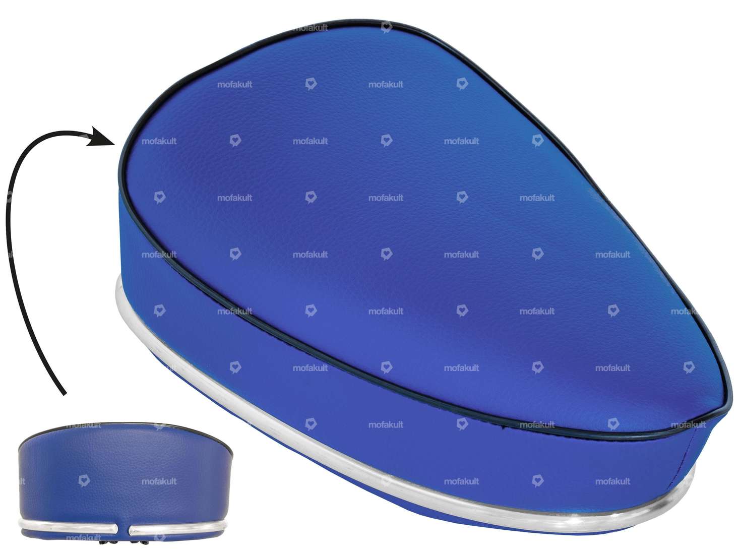 Moped seat blue Carousel Image 1