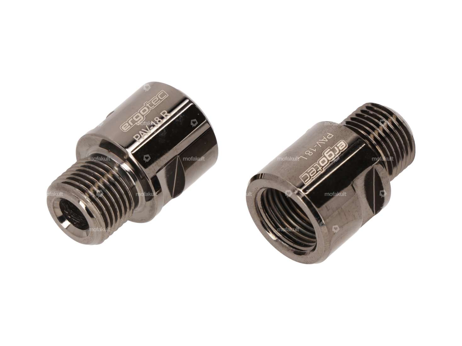 ergotec pedal axle extension set 18 mm left & right 9/16" Carousel Image 1