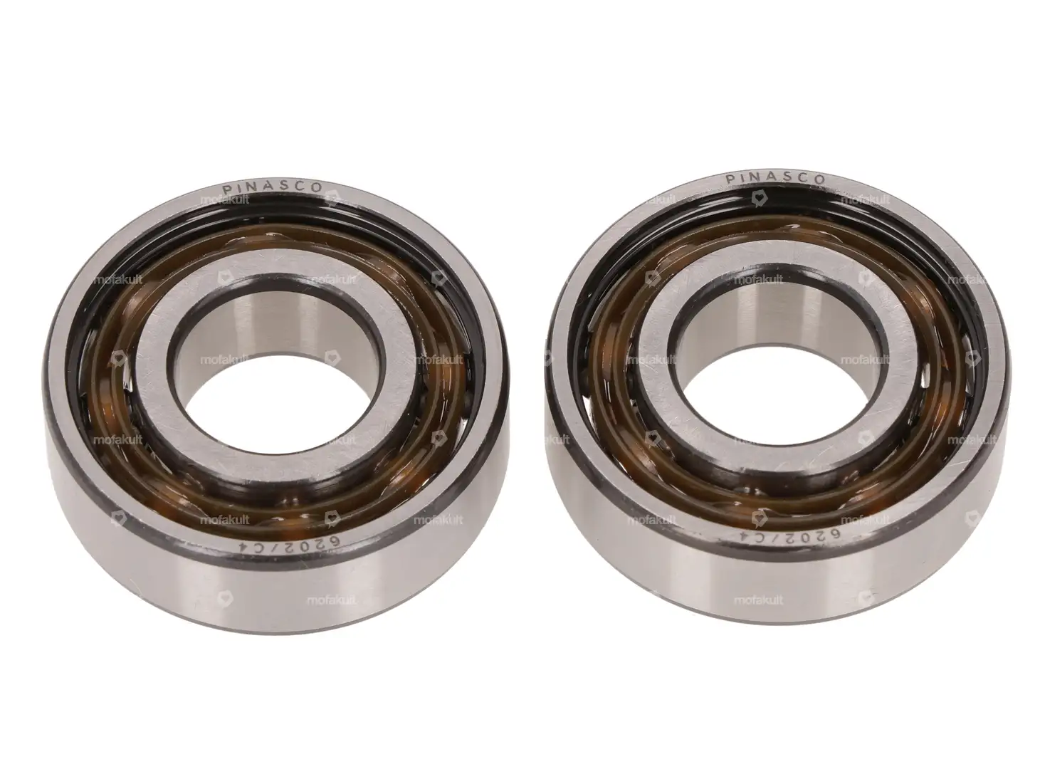 Pinasco 6202 T9 C4 ball bearing 15/35/11 polyamide cage pair | mofakult