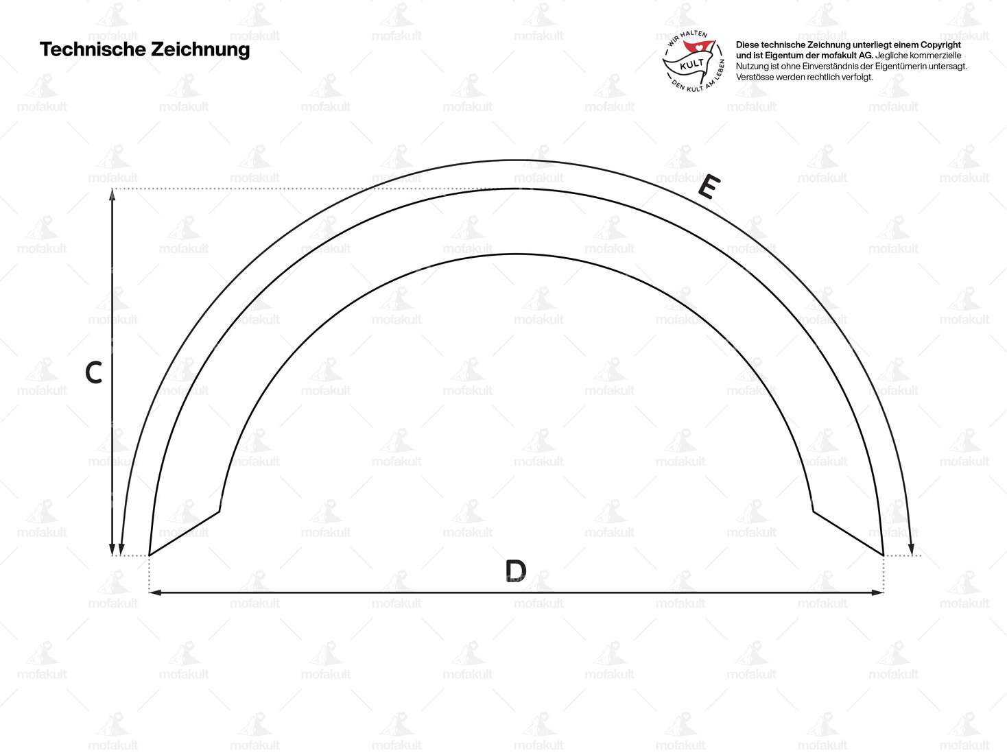 DMP front fender black (new model) | Tomos A35, Classic Carousel Image 5