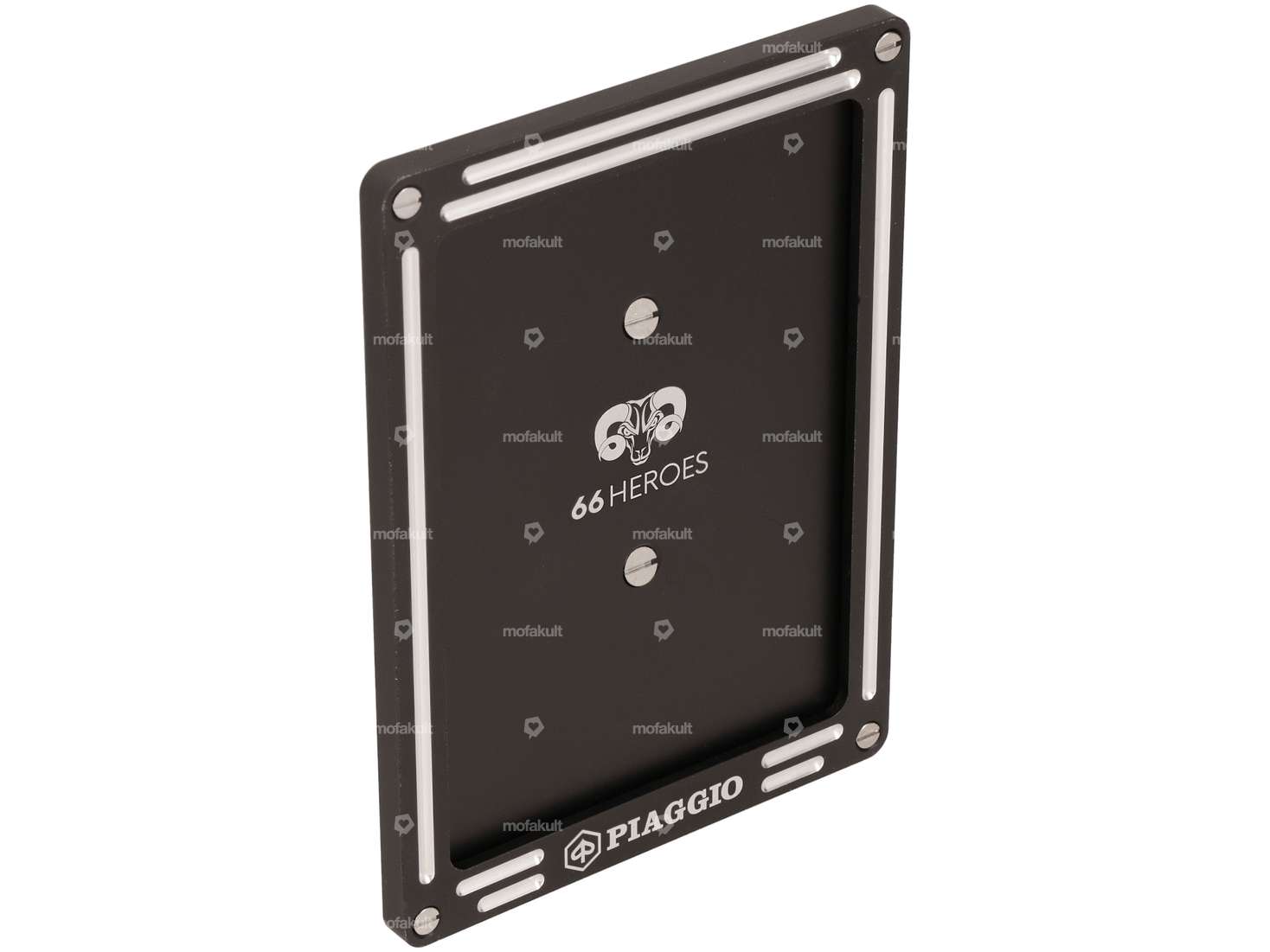 66HEROES Custom number frame "Piaggio" black (CH version) Carousel Image 1