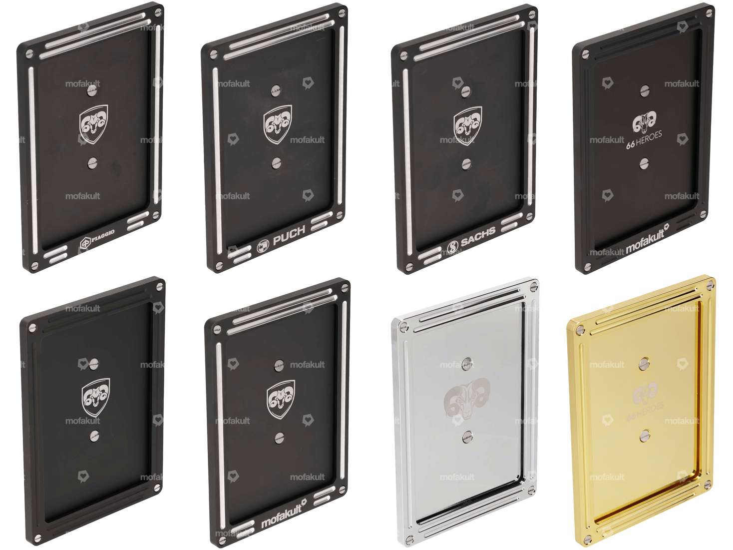 66HEROES License plate holder set side & frame incl. mounting pin (CH version) Carousel Image 3