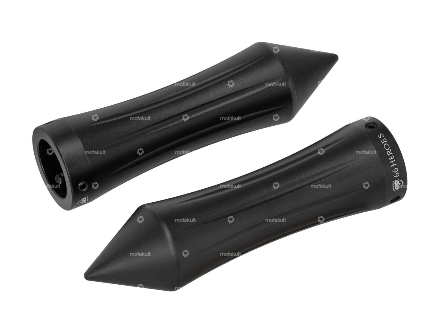 66HEROES Grips Custom CNC black Carousel Image 1