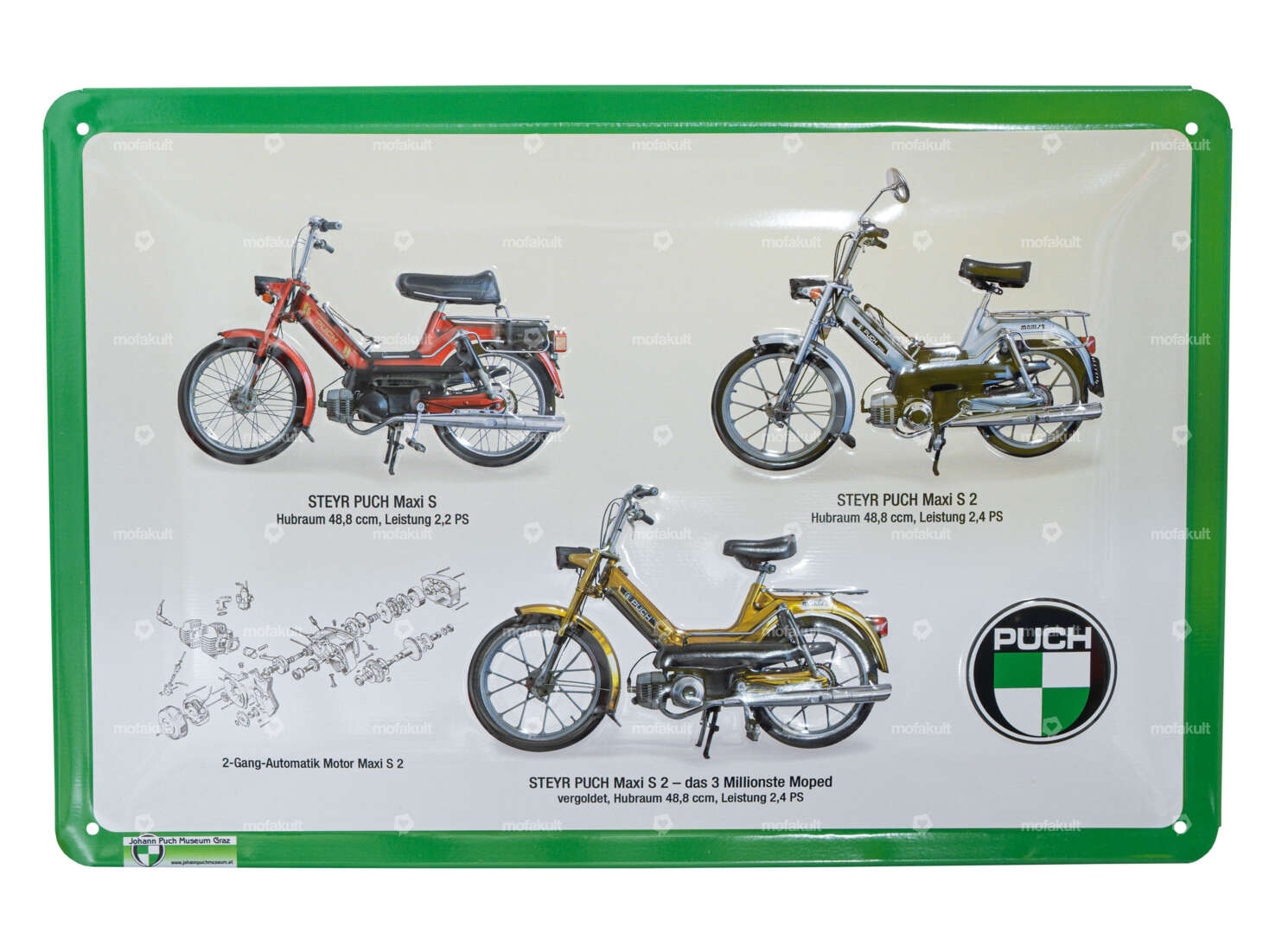 Nostalgic Art tin sign "Puch Maxi S" green 30 x 20 cm Carousel Image 1