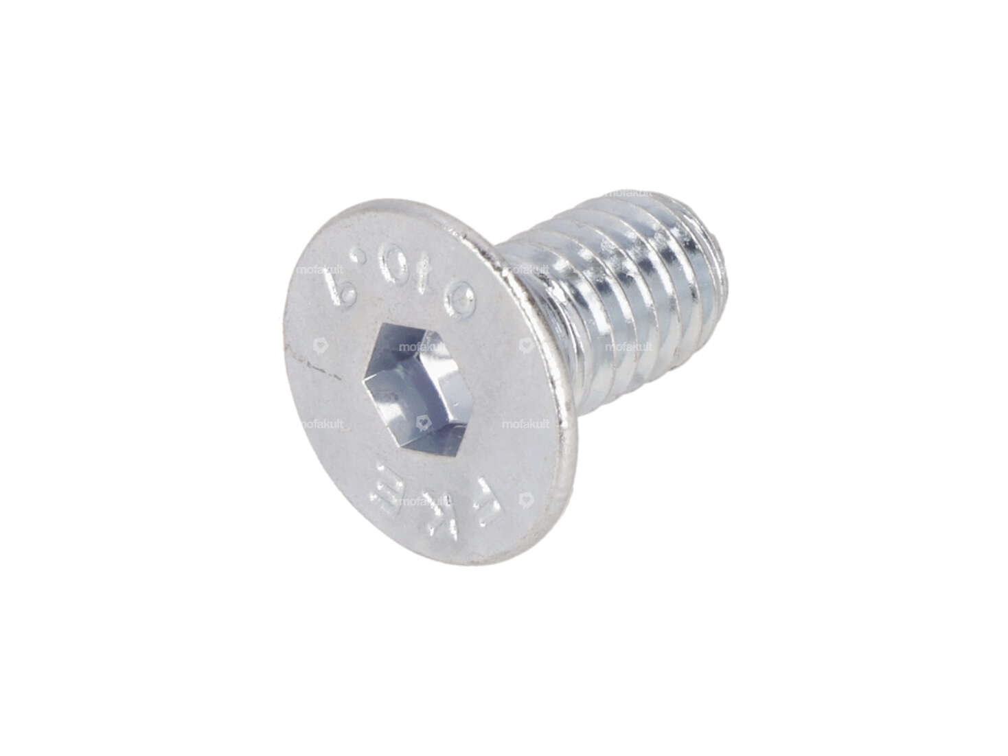 Screw M6x12 countersunk head hexagon socket, galvanized (10.9 strength) Carousel Image 1