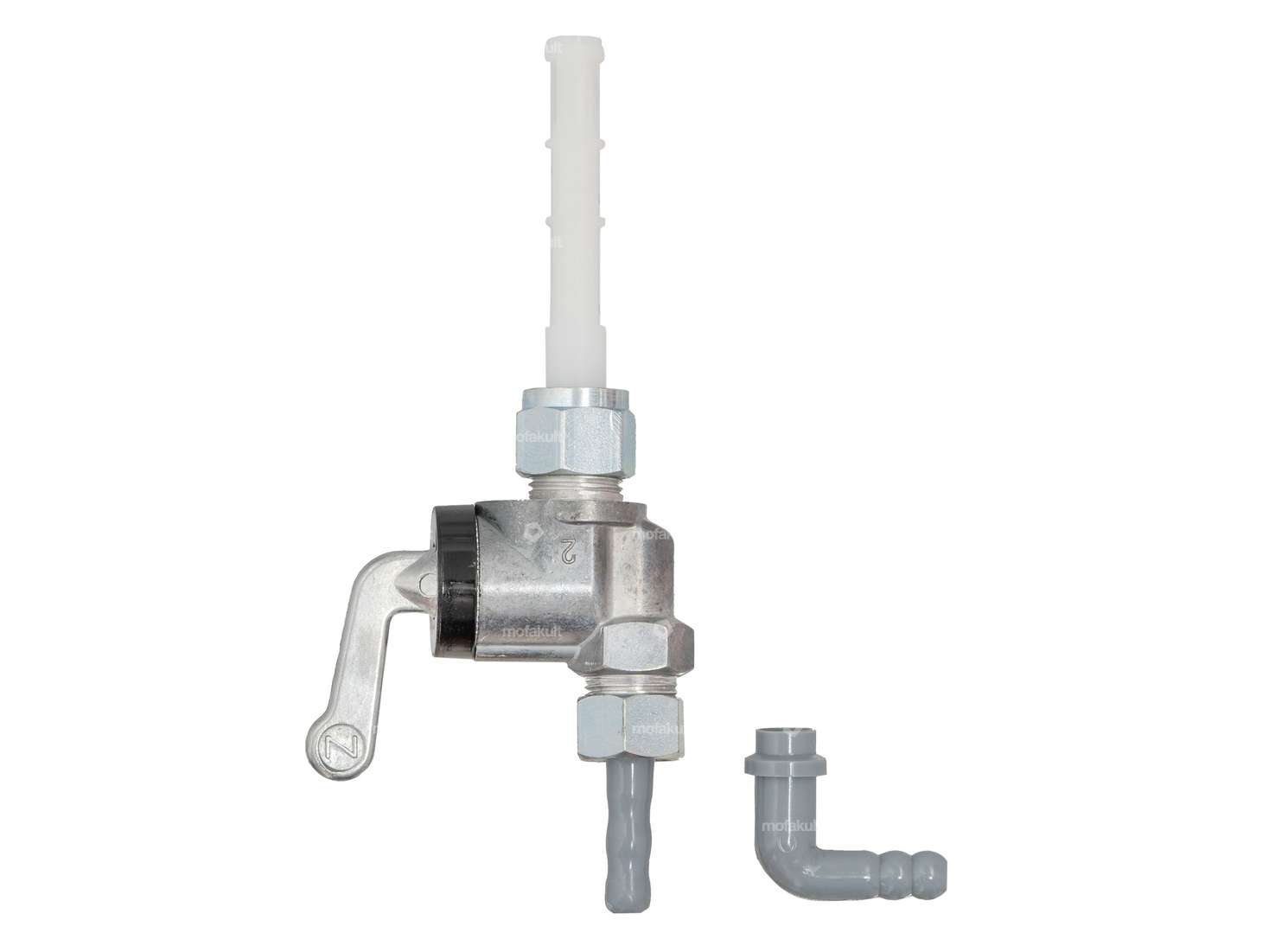 Karcoma fuel tap M12x1 vertical (with union nut) 2 connections Carousel Image 1