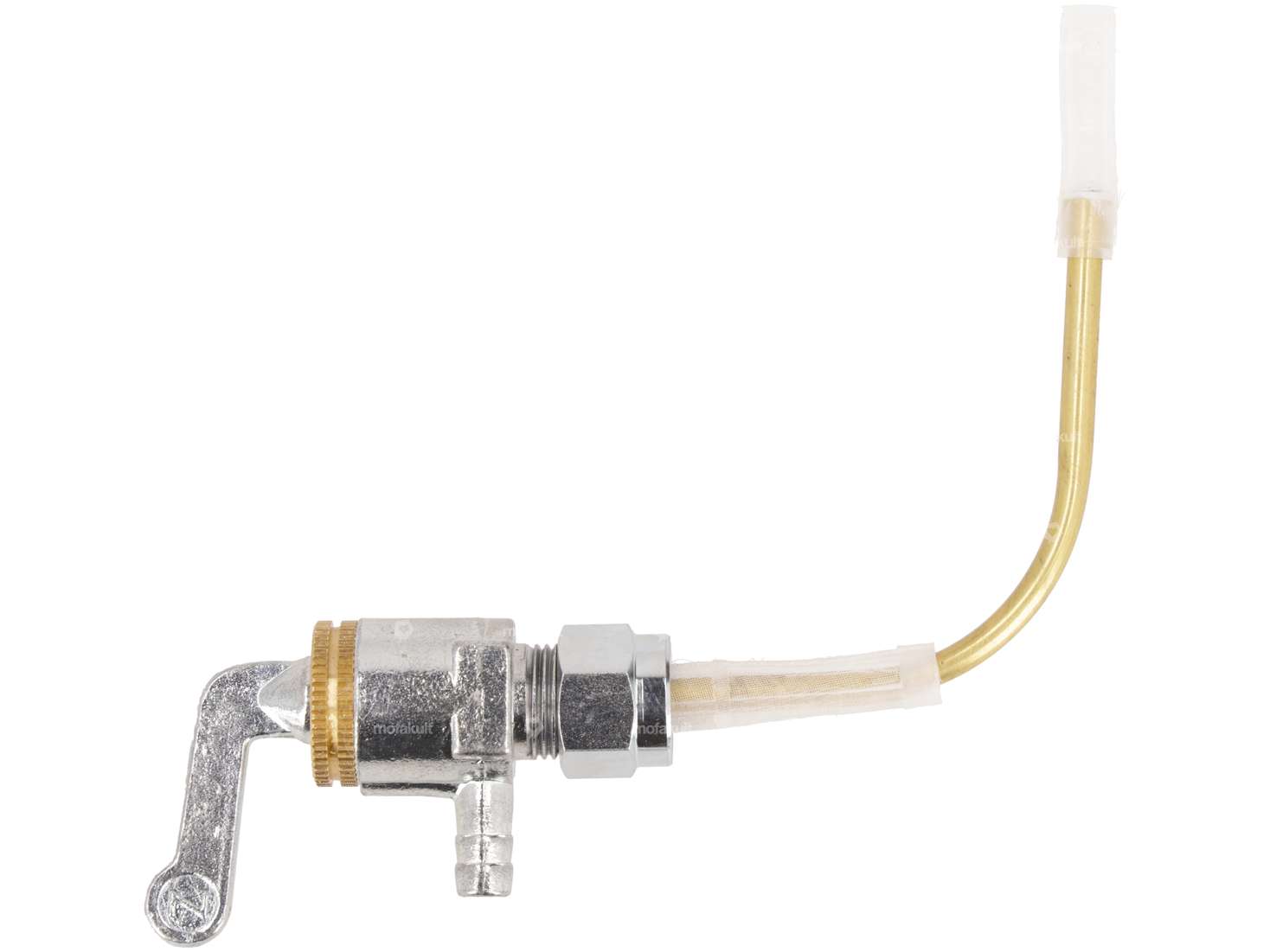 Fuel tap horizontal M12x1 (with union nut) outgoing at the bottom | Puch Maxi S, N Carousel Image 1