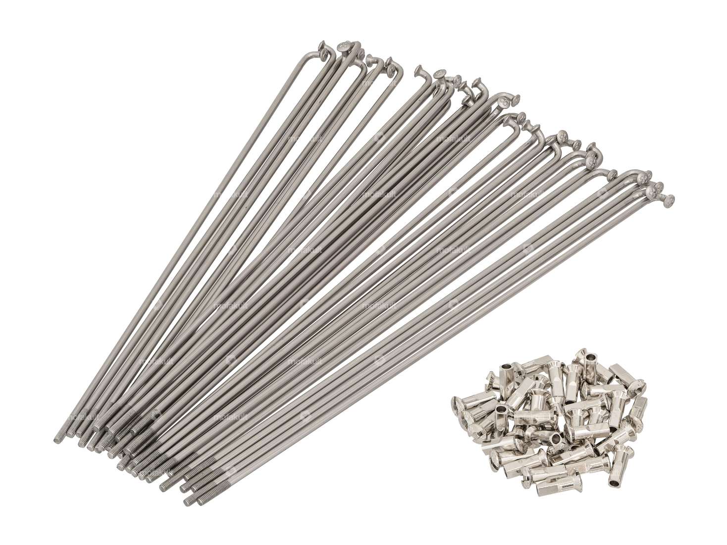 WWS 17" spoke set incl. nipple (2.6 x 189 mm) Inox Carousel Image 1