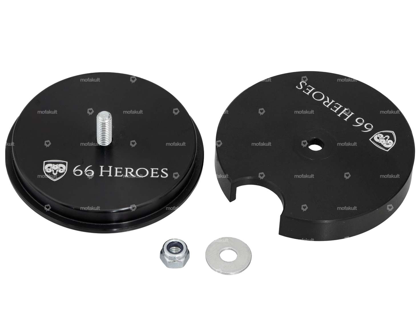 66HEROES speedometer bezel Ø 48 mm "Sachs" black Carousel Image 2