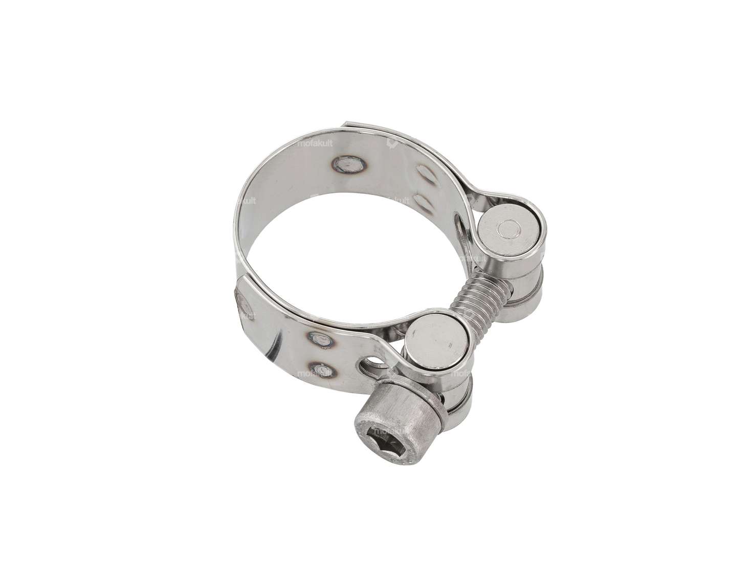 Exhaust clamp solid 27 - 28 mm Inox | Sachs 503 Carousel Image 1