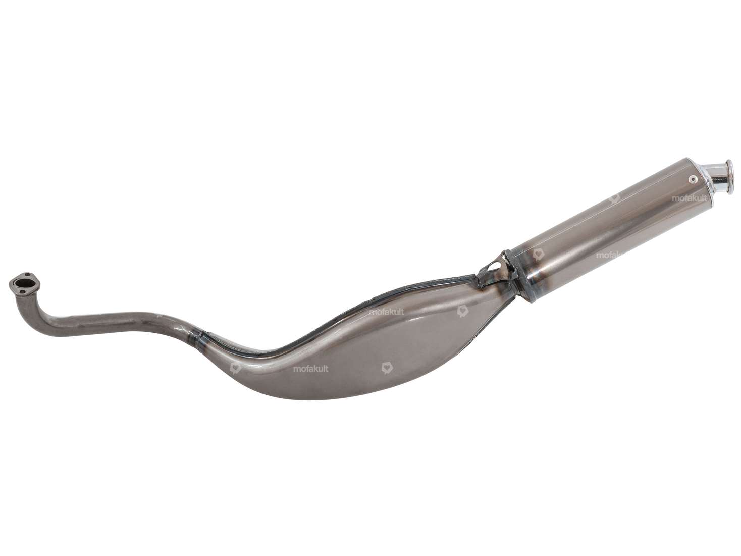 TECNO exhaust "flat belly" blanco | Puch Maxi Carousel Image 1