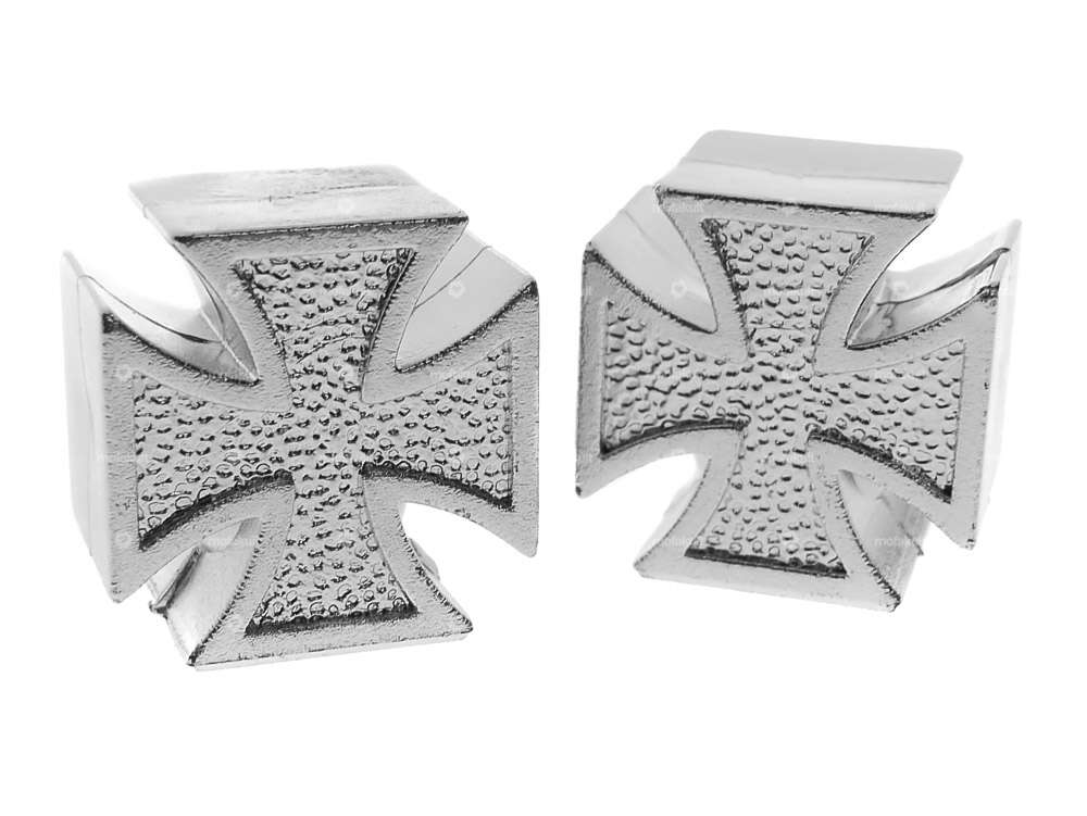 Valve caps Iron Cross chrome Carousel Image 1