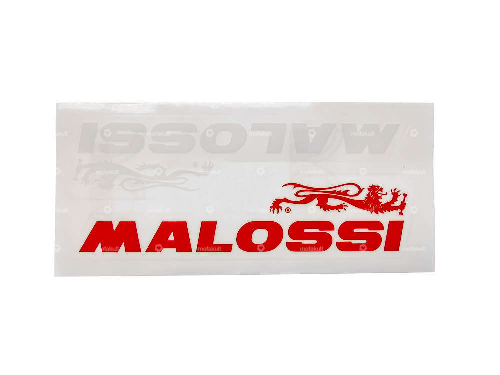 Sticker "Malossi" red / white 80 x 20 mm Carousel Image 1