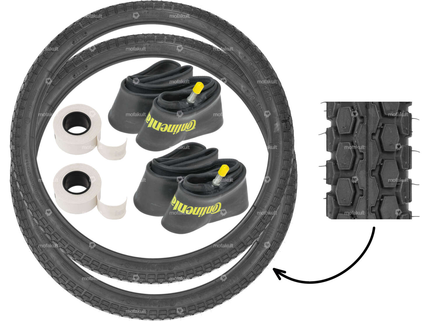 Continental tire set 2.00 x 19" KKS Carousel Image 1