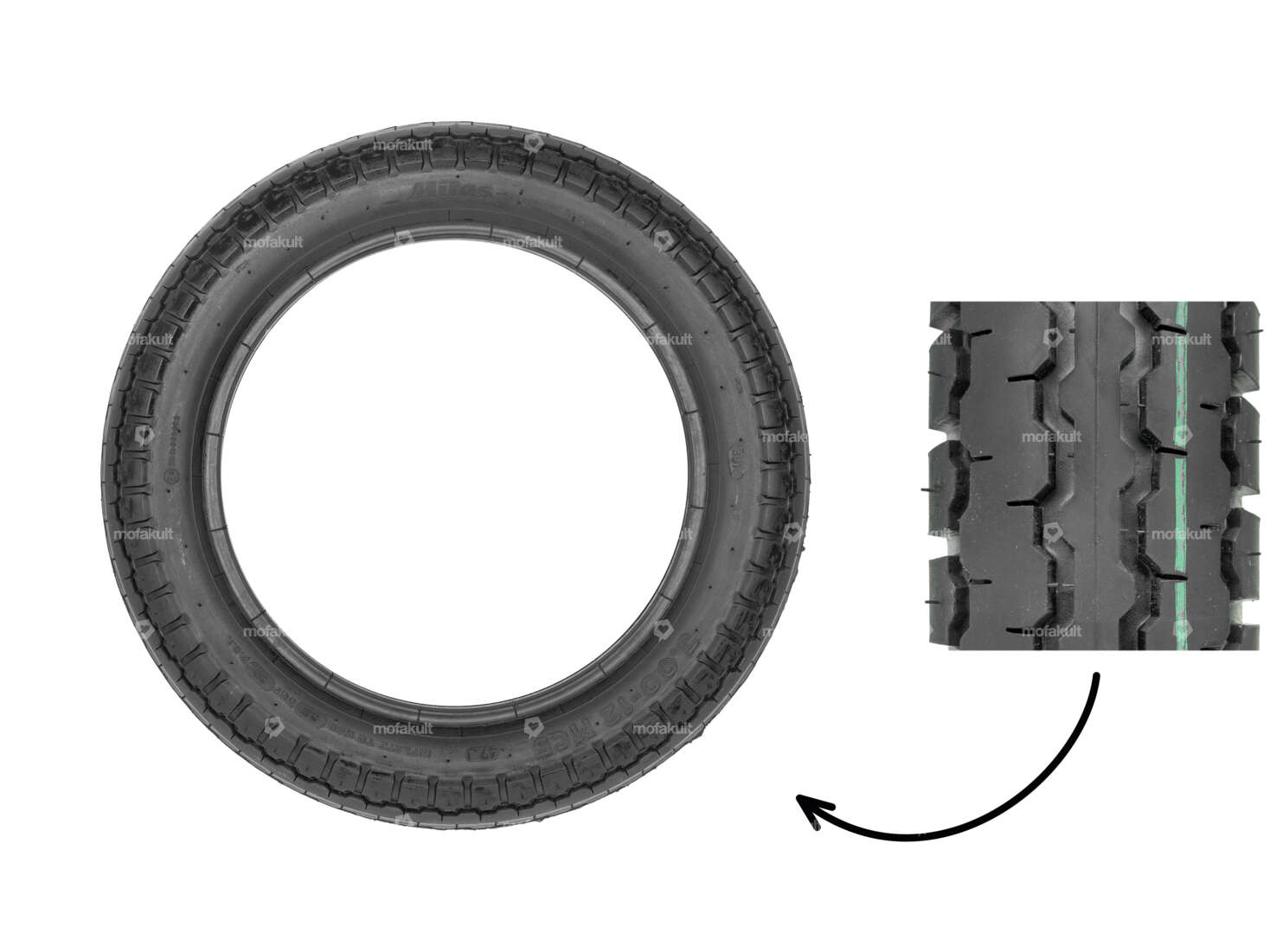 Mitas 3.00 x 12" tires MC5 Allround (Scooter) Carousel Image 1