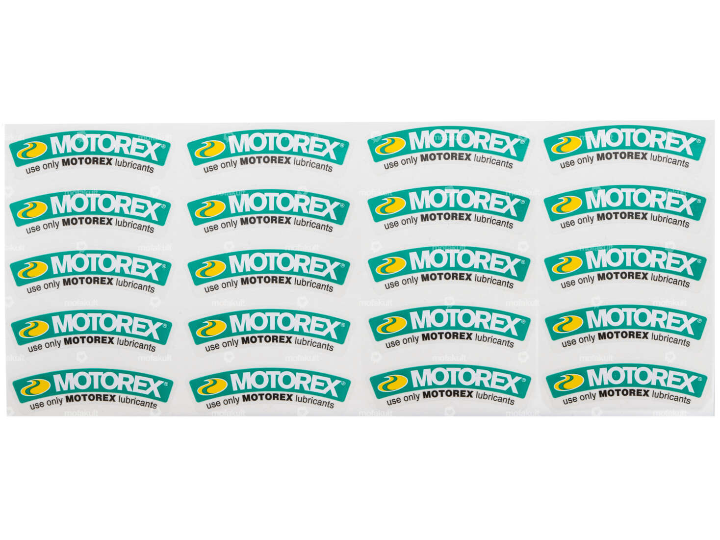 Motorex sticker sheet 60 x 15 mm curved (20 pcs.) Carousel Image 1