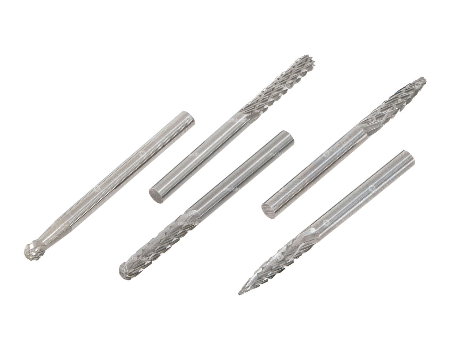 BGS 5-piece carbide milling cutter set (holder 3 mm) Carousel Image 1