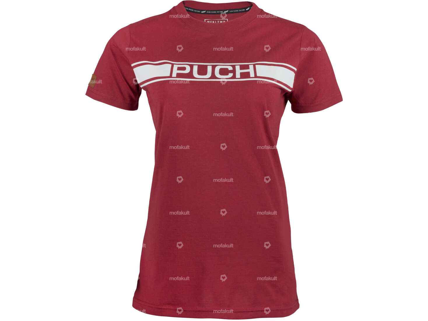 mk-Merch T-Shirt "Puch" (XS-XXL) Woman Burgundy Carousel Image 1