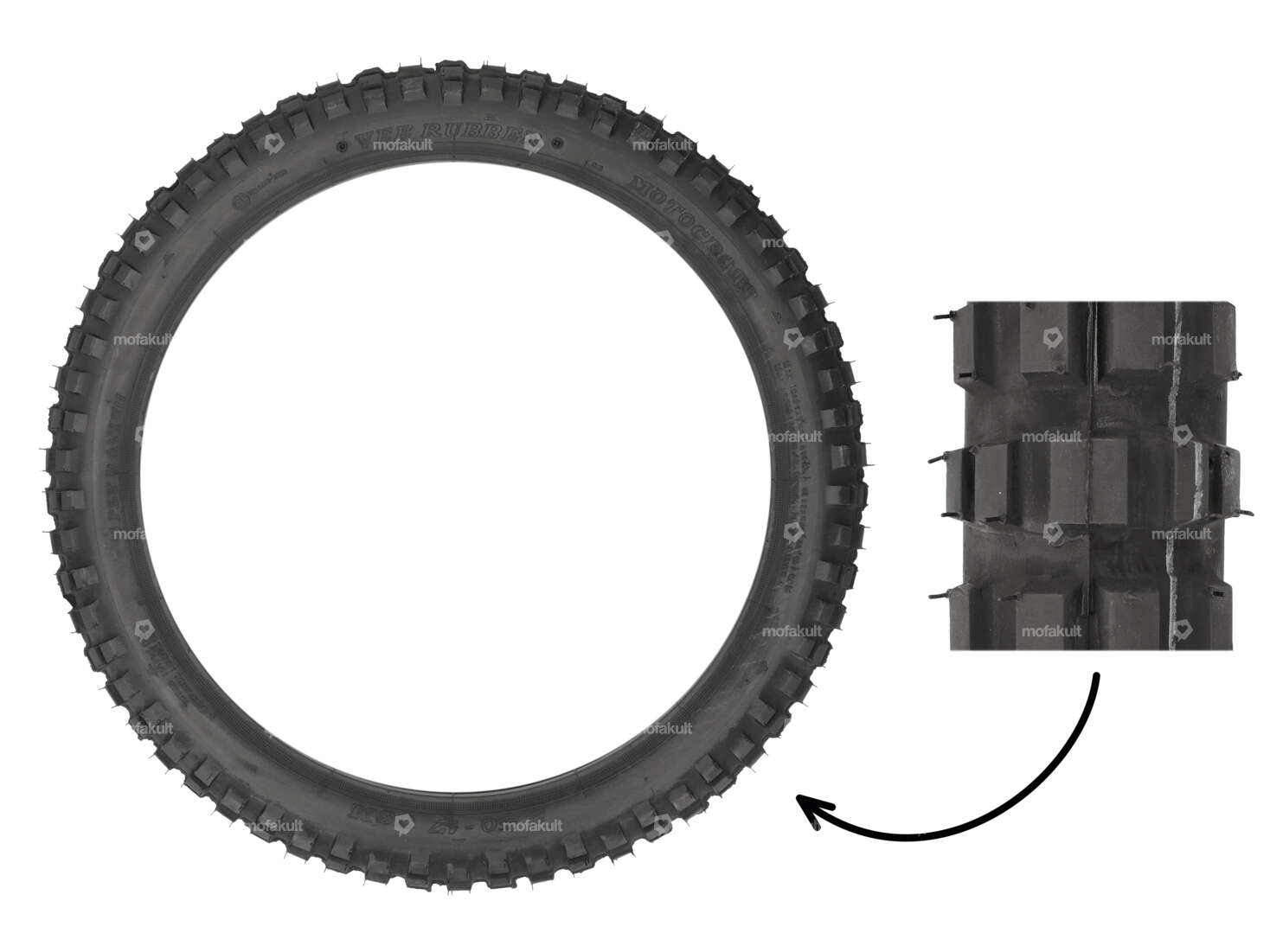 VeeRubber 2.50 x 17" tires VRM031 (V031) studs Carousel Image 1