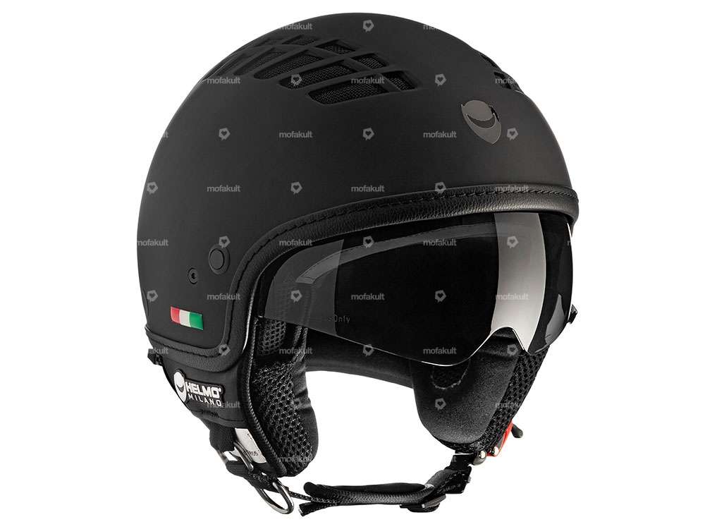 Helmo Milano jet helmet Air with visor black matt (XS) Carousel Image 2