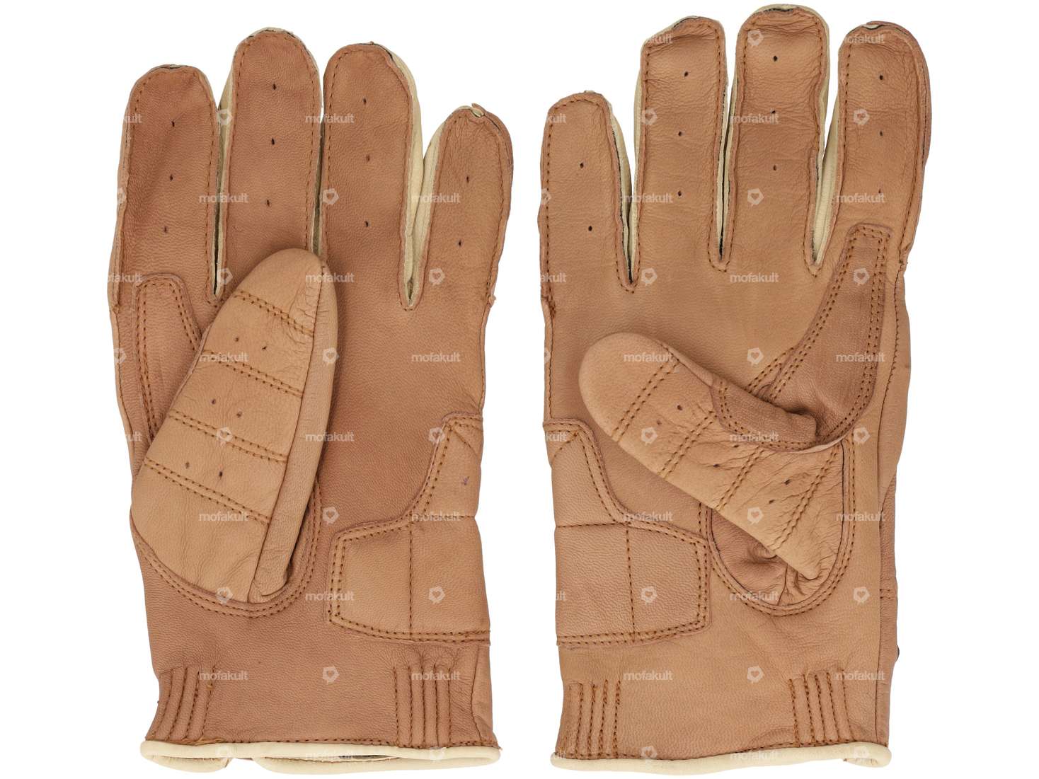 IXS glove leather brown Carousel Image 2