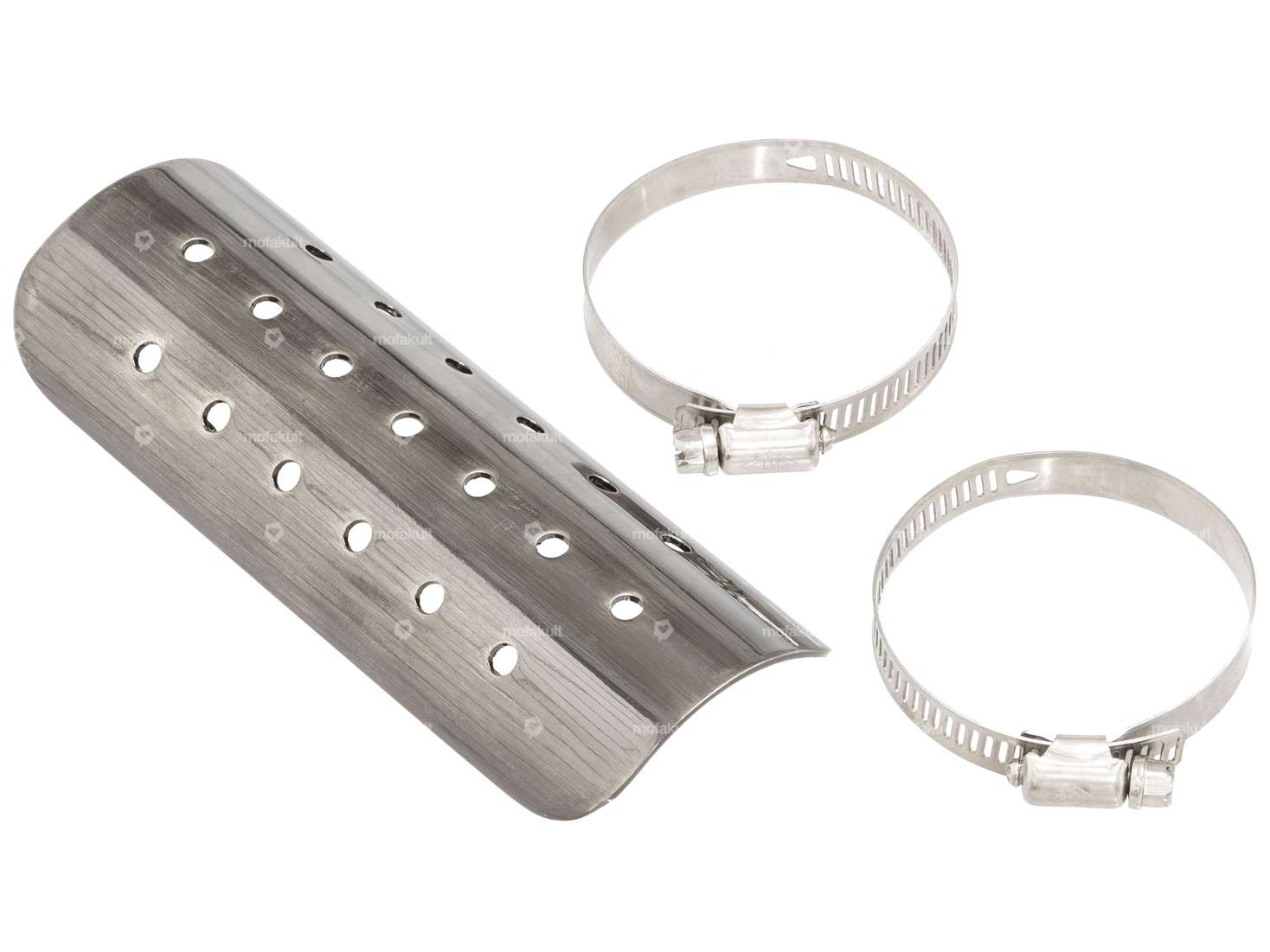 Exhaust heat plate holes brushed steel (150 mm) Carousel Image 2