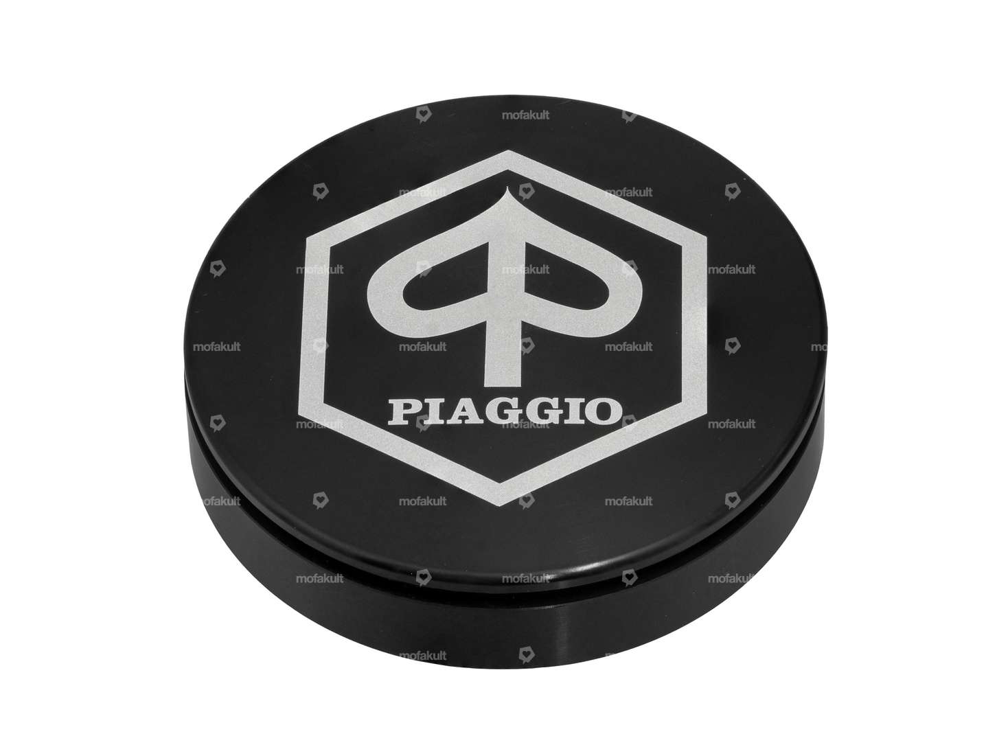 66HEROES Speedometer bezel Ø 48 mm "Piaggio" black | Piaggio Ciao, SI, Bravo, Boxer Carousel Image 1