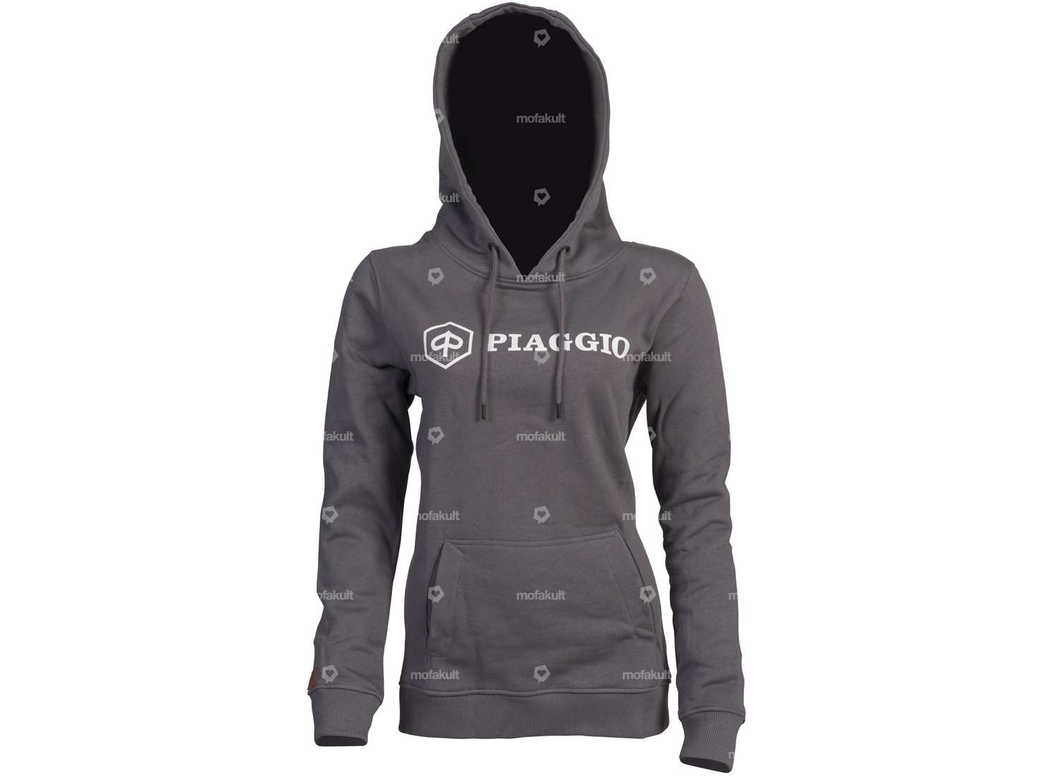 mk-Merch Hoodie "Piaggio" (XS-XXL) Woman Grey Carousel Image 2