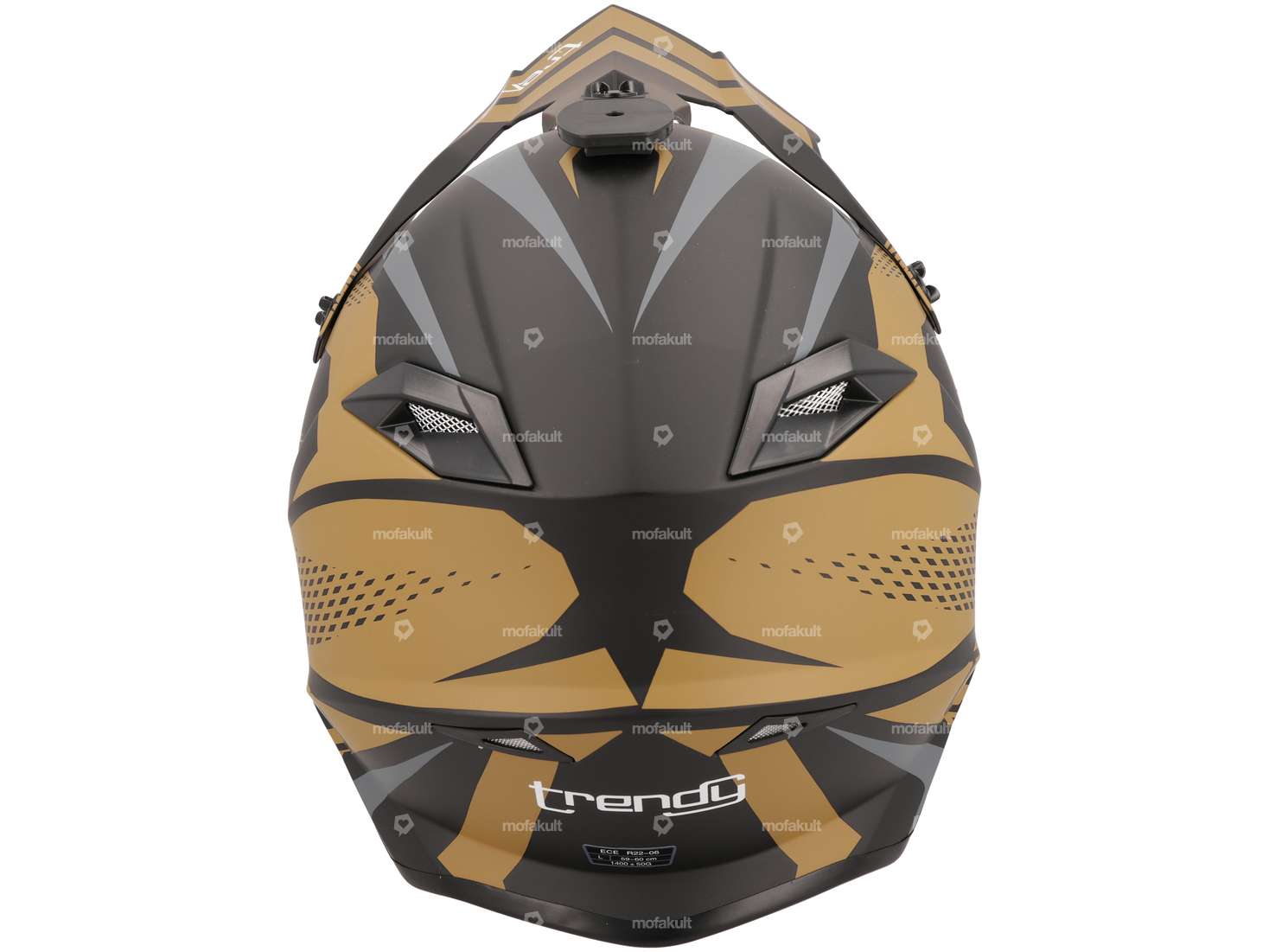 Cross helmet "Trendy" black-grey-gold matt (S-L) Carousel Image 3