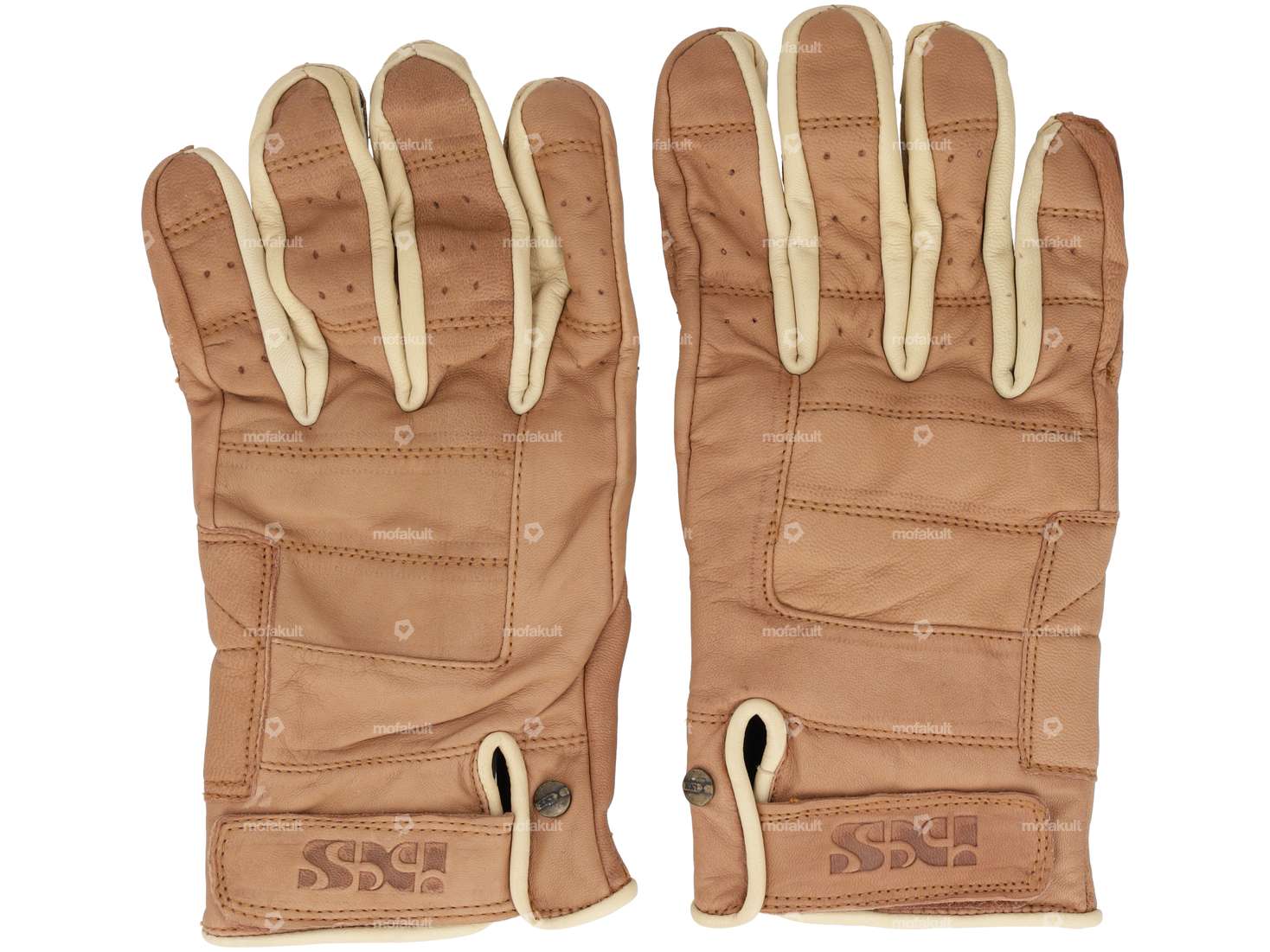 IXS glove leather brown Carousel Image 1