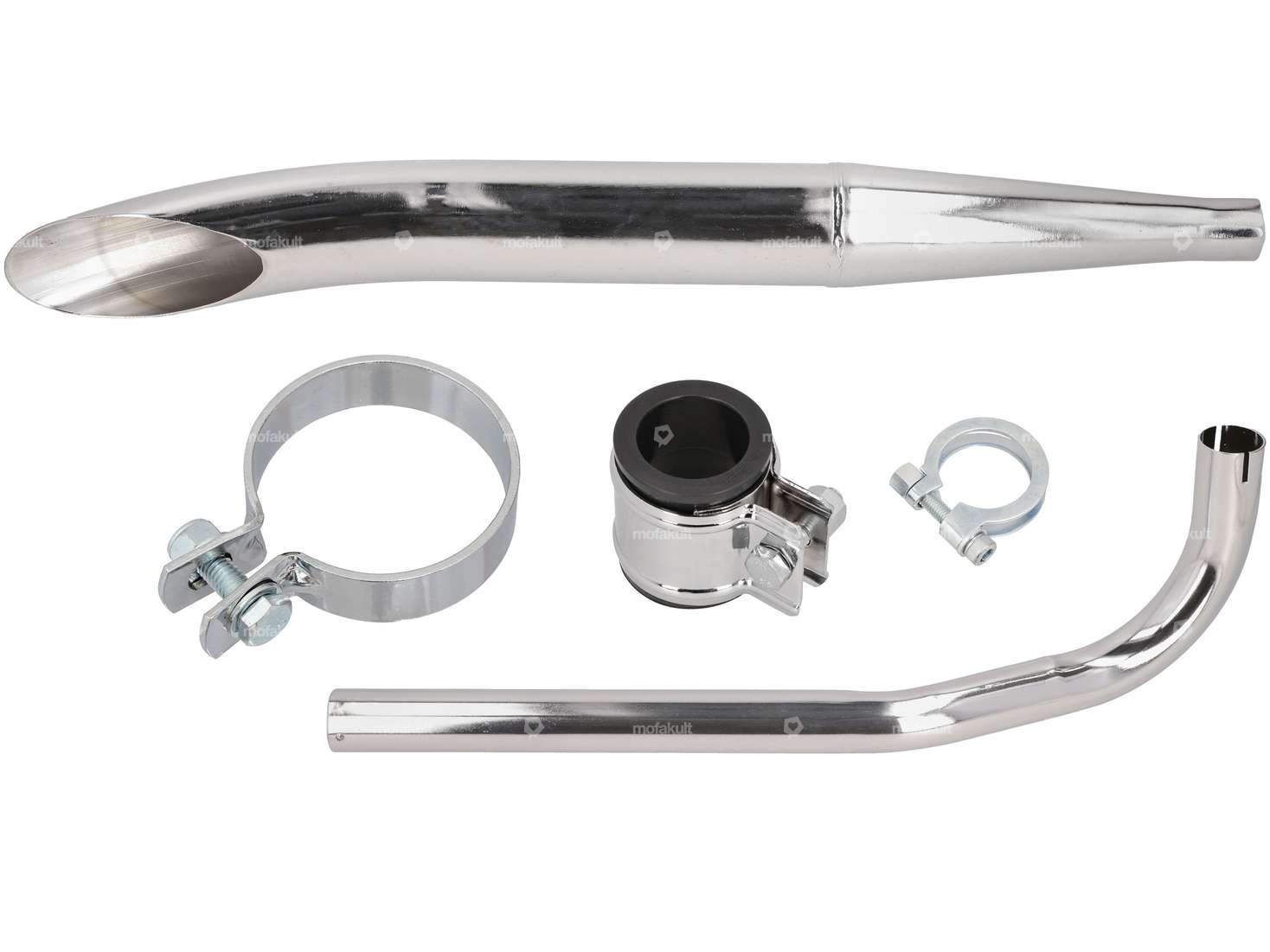 Exhaust set Sidepipe Ø 28 / 60 mm chrome | Sachs 503 Carousel Image 1