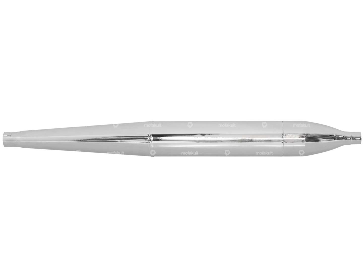 Rear muffler flute Ø 28 / 70 mm chrome Carousel Image 1