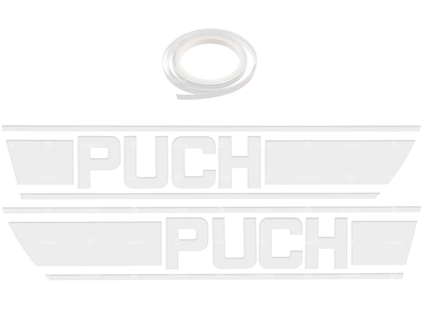 Adhesive kit tank white foil plot | Puch X30 Carousel Image 1