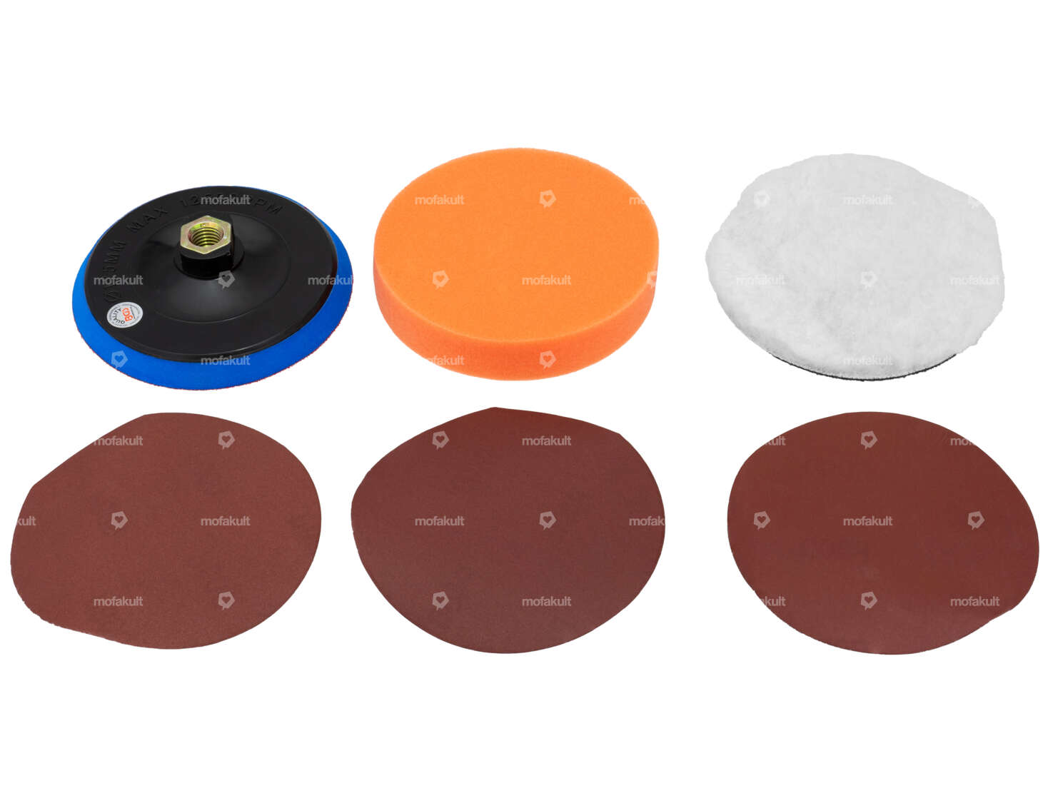 BGS grinding / polishing wheel set Ø 125 mm Carousel Image 1