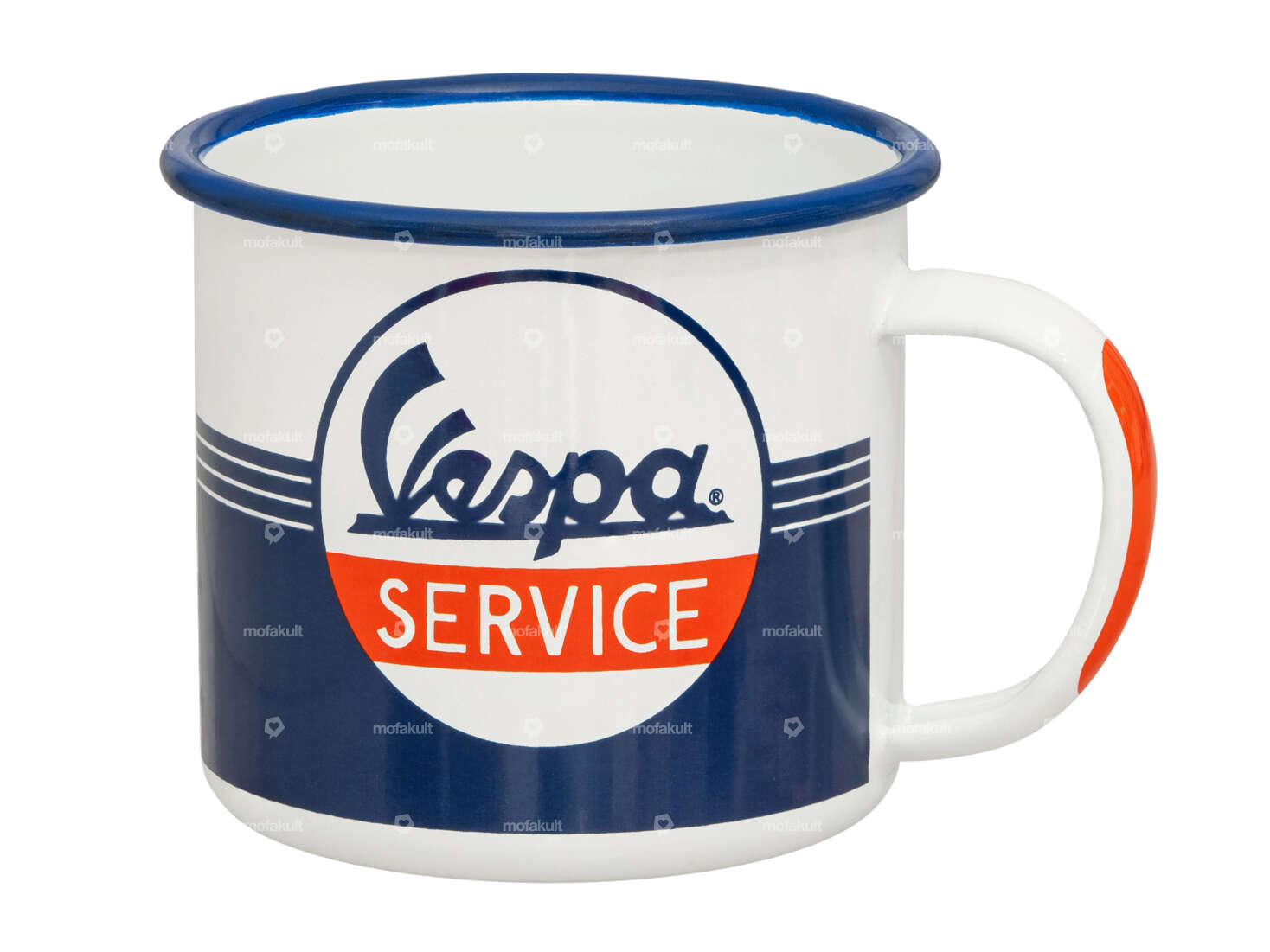 Nostalgic Art mug "Vespa Service" enamel blue / white Carousel Image 1
