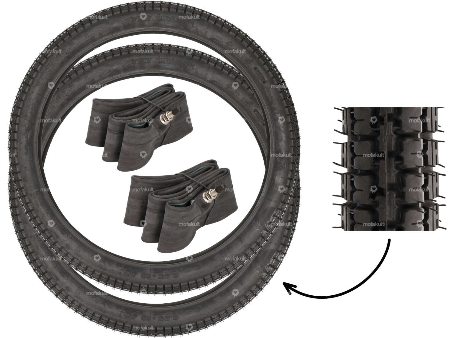 VeeRubber tire set 2.25 x 19" VRM013 (V013) Allround Carousel Image 1