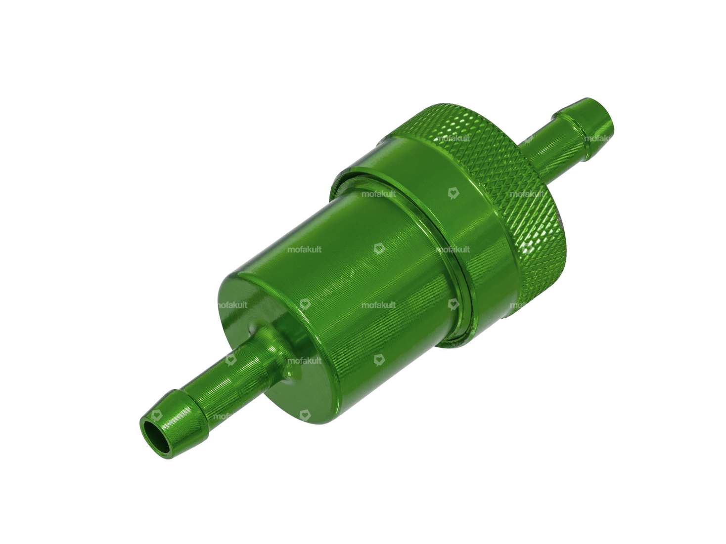 GPO fuel filter connection 6 mm aluminum green (removable) Carousel Image 1