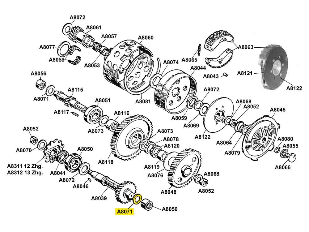 Shim 13/22/0.5 Gearbox | Beta 521, 512 (A8071) Carousel Image 2