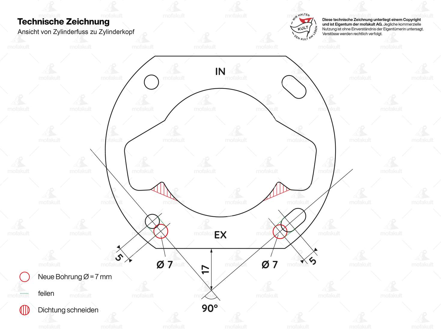 38 mm cylinder kit 30 km/h version | Sachs 504, 505, (508) Carousel Image 5
