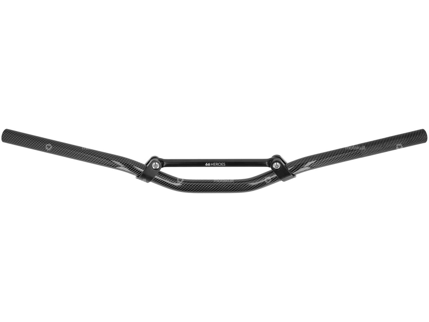 66HEROES racing handlebar fork plate 7 cm aluminum carbon glossy Carousel Image 1