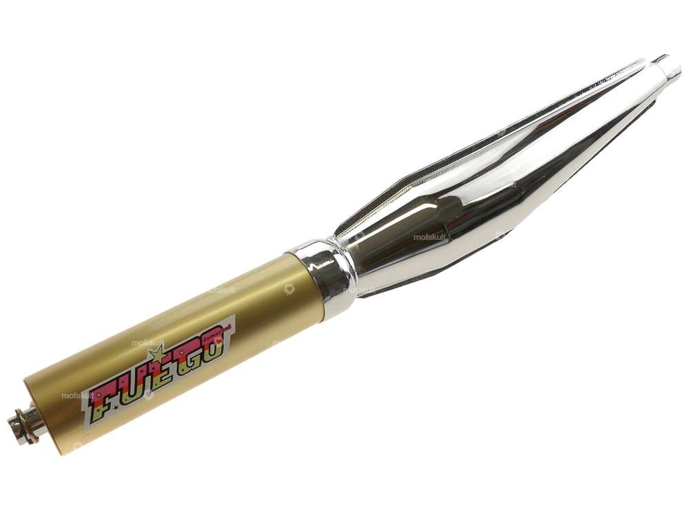 Jamarcol Fuego muffler 32 mm chrome / gold Carousel Image 1