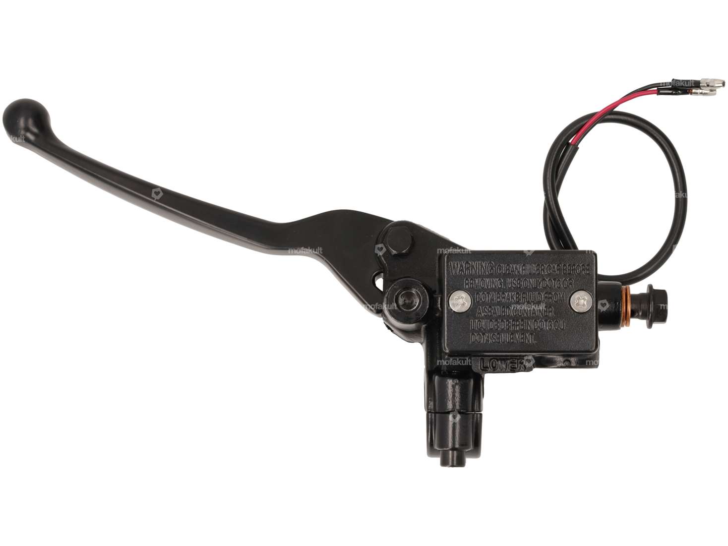 Brake lever left disc brake with oil reservoir black Carousel Image 1